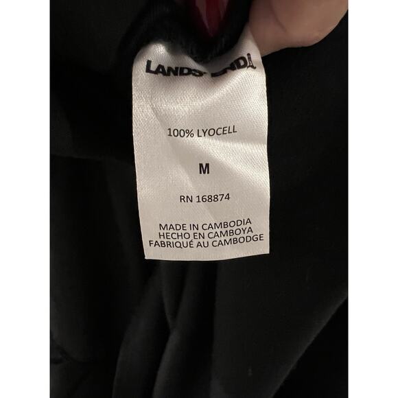 Lands' End Women's Lyocell Tiered Midi Dress, Black, Size M NWT - Picture 7 of 8